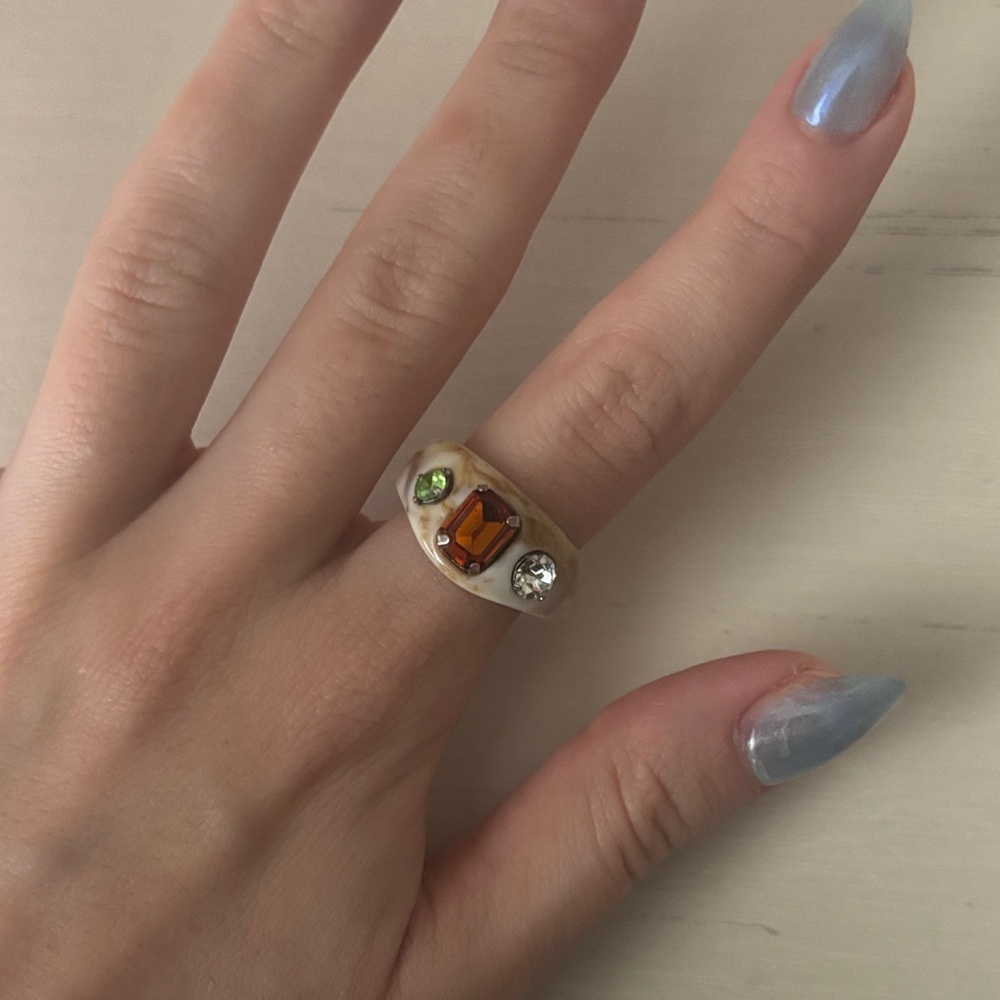NWOT Rush by denis and charles chunky statement ring size 7